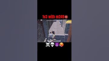 1V3 WITH M249🔫😱 #m249 #bgmi #pubg #shorts #ytshorts #viral #1v3clutch