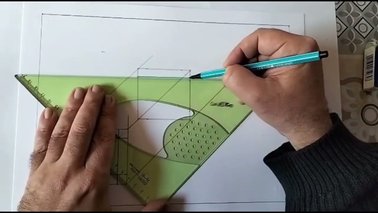 Profilato a X , assonometria cavaliera