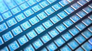 Wave of Twitter Icons Motion Background
