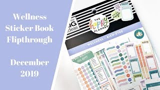 The Happy Planner WELLNESS Sticker Book Flipthrough- December 2019