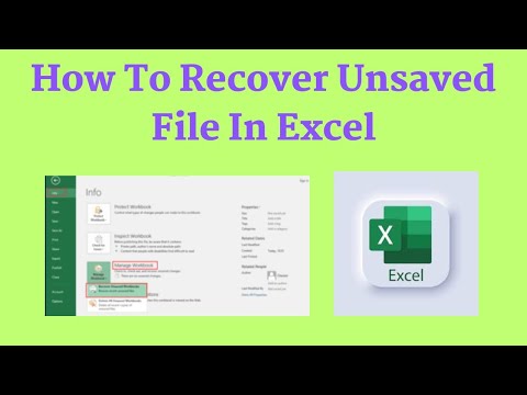 How To Recover Unsaved File In Excel
