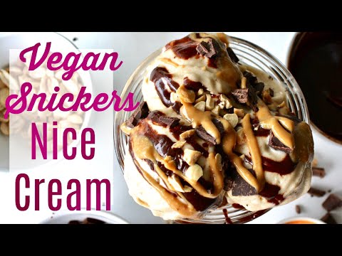 Vegan Snickers Nice Cream Sundae