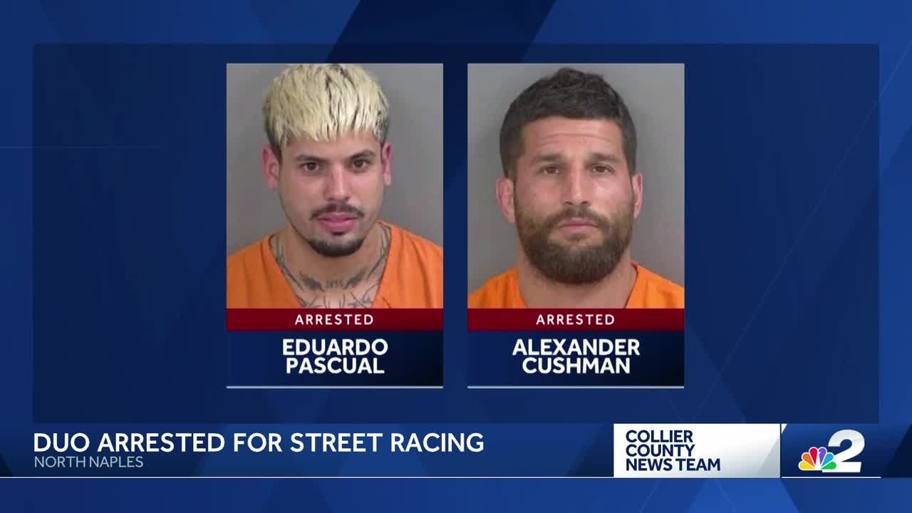 Duo arrested for street racing in Collier County - YouTube