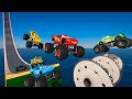 Challenge Pixar Cars - Crazy Monster Trucks McQueen The King Miss Fritter Cruz Storm Chick Hicks 4K