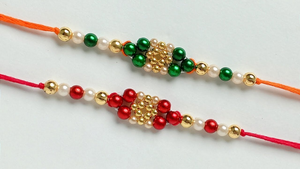 Rakhi making || How to make rakhi at home || Rakhi making ideas at home ...