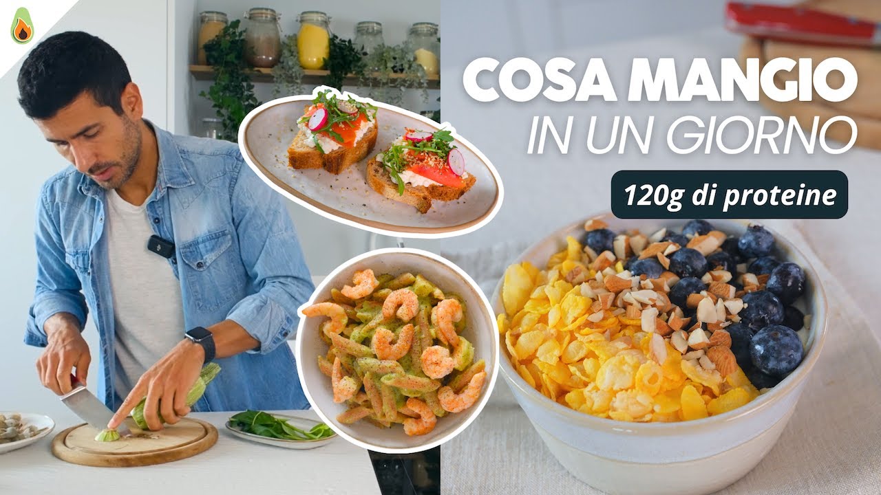 COSA MANGIO IN UN GIORNO | 120g di Proteine per Costruire Massa Magra e Restare in Forma 💪