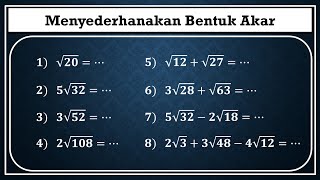 Tips menyederhanakan bentuk akar