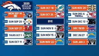 Broncos 2020 Schedule