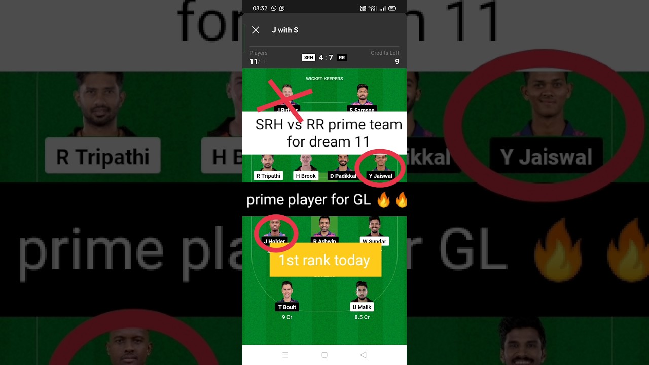 SRH vs RR Dream11 Prediction,Playing XI, Pitch Report & Injury Updates IPL 2023 