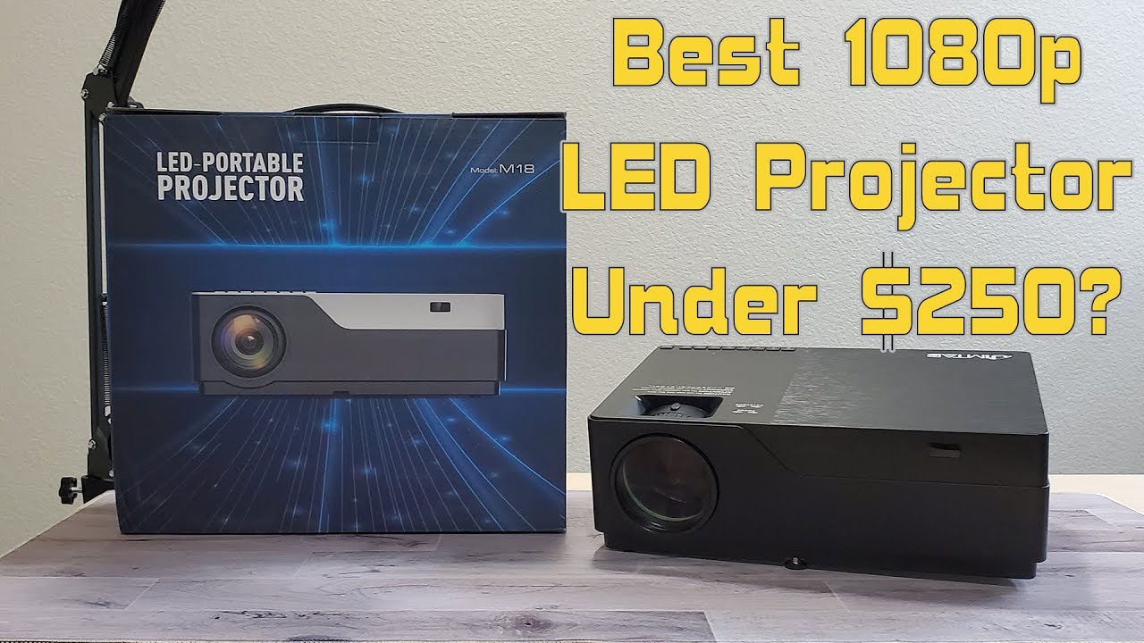 Jimtab M18 Best 1080p LED Projector under $250? - Unboxing and Review -  YouTube
