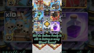 Balloon Family vs Mass Wizard Tower||Clash of Clans|| #clashofclans #ytshorts #gaming #coc #viral