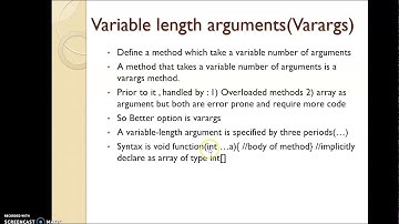 Varargs Method