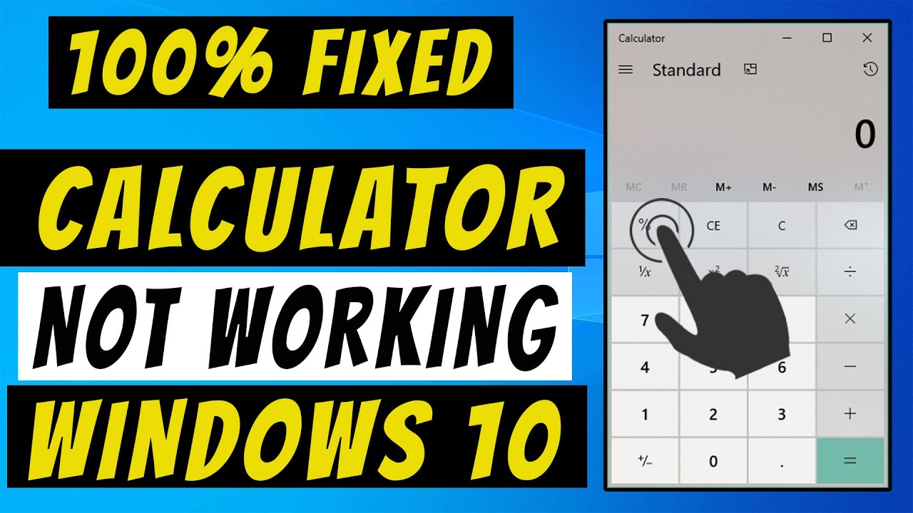Fixed Calculator Not Working In Windows 10 Windows 10 Calculator Fixed Calculator Not Working In Windows 10 Windows 10 Calculator