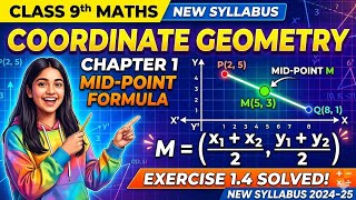 Class 9th Maths Chapter 1 | Coordinate Geometry | Exercise 1.4? | Midpoint Formula (New Syllabus)