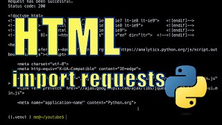 Learn Python – Output HTML from websites using requests