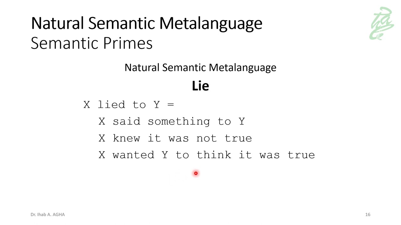 022 - NLP: Natural Semantic Metalanguage