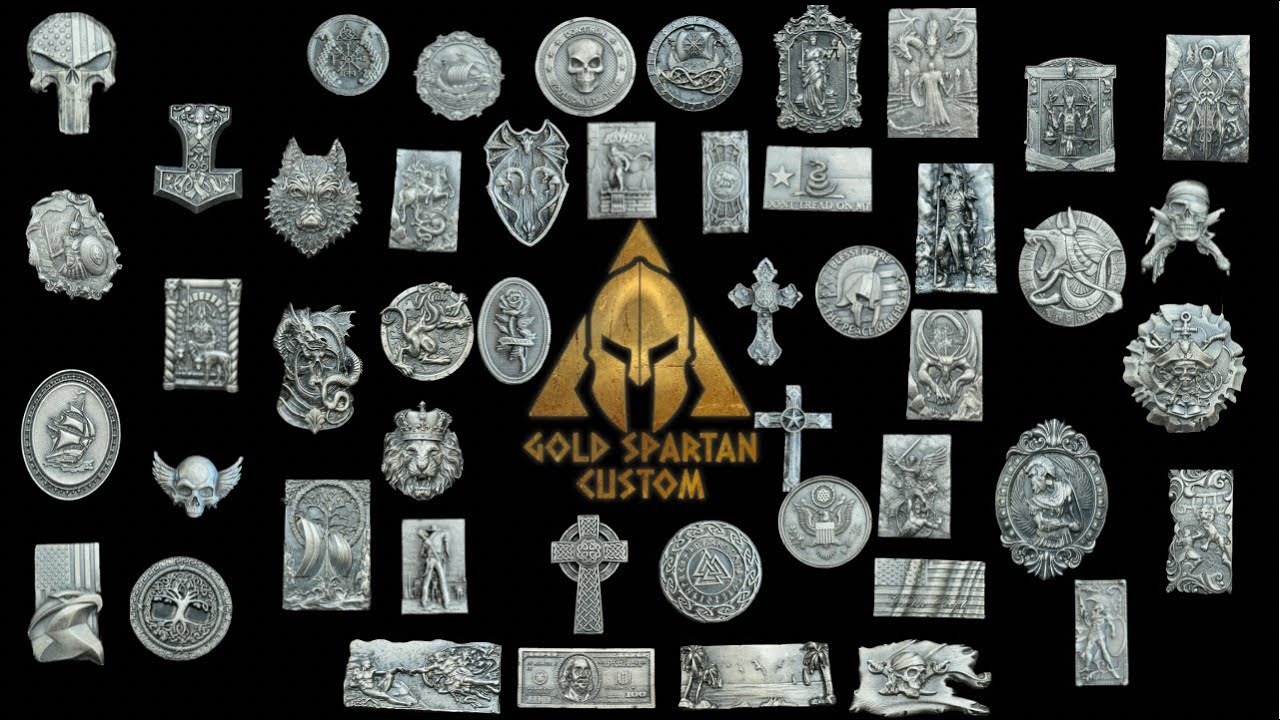 Gold Spartan Hand Poured 999+ Silver 