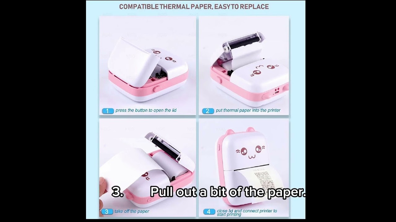 Mini Thermal Printer – Portable Bluetooth Printer for Notes, Photos & Labels