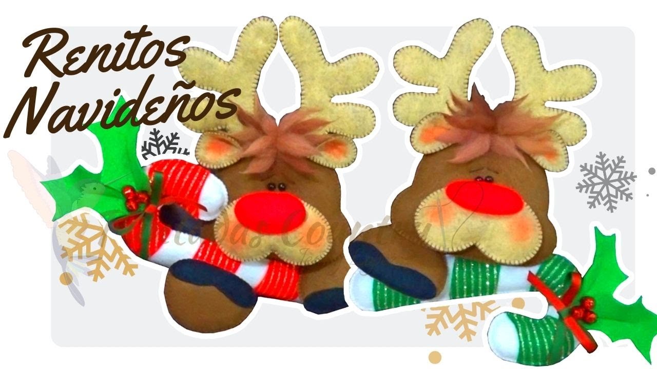 Manualidades para NAVIDAD Adornos - RENOS Colgantes Navideños