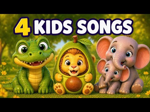 See You Later Alligator 🐊 + 3 More Adorable Songs | Cute 3D Kids Songs
