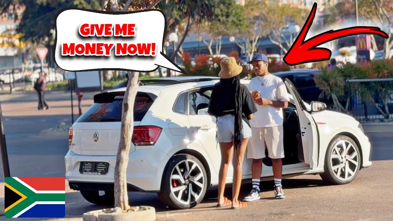 GOLD DIGGER PRANK IN A GTI (HOMELESS EDITION)😱| Madanone Shelby