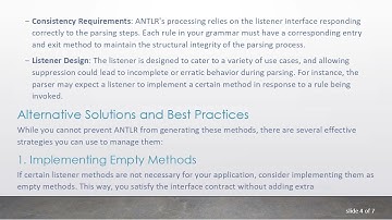 How to Instruct the Grammar to NOT Generate Certain Methods in the ANTLR Listener
