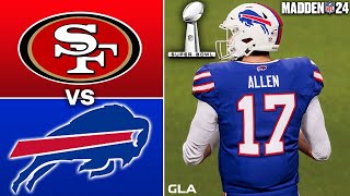 Madden 24 - 49ers vs. Bills Super Bowl 58 Simulation Gameplay PS5