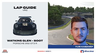 iRacing Lap Guide: Porsche 992 GT3 R at Watkins Glen - Boot