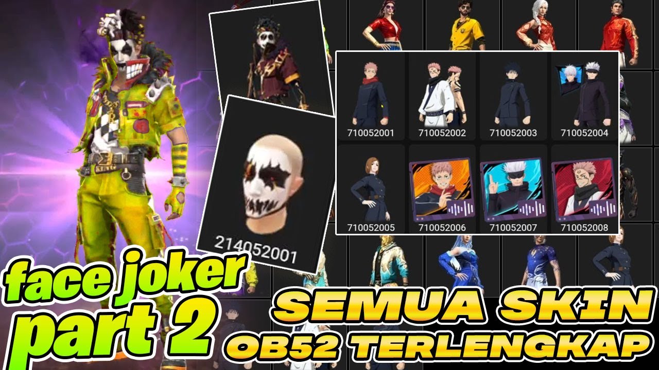 FACE JOKER VERSI BARU! REVIEW SEMUA SKIN TERBARU OB52 YANG RILIS BESOK CUY!
