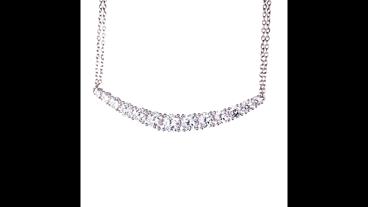 DA/SN181023/COLLIER RIVIERE ARGENT OZ BLANC CARRES DEGRADES