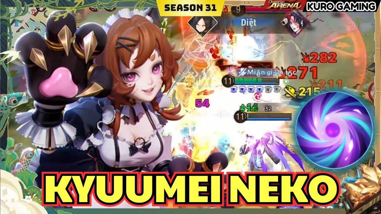 Onmyoji Arena | Kyuumei Neko | Quỷ Chiến | Mèo Hầu Gái 9 Mạng – Không Phải Dạng Vừa Đâu! | Season 31