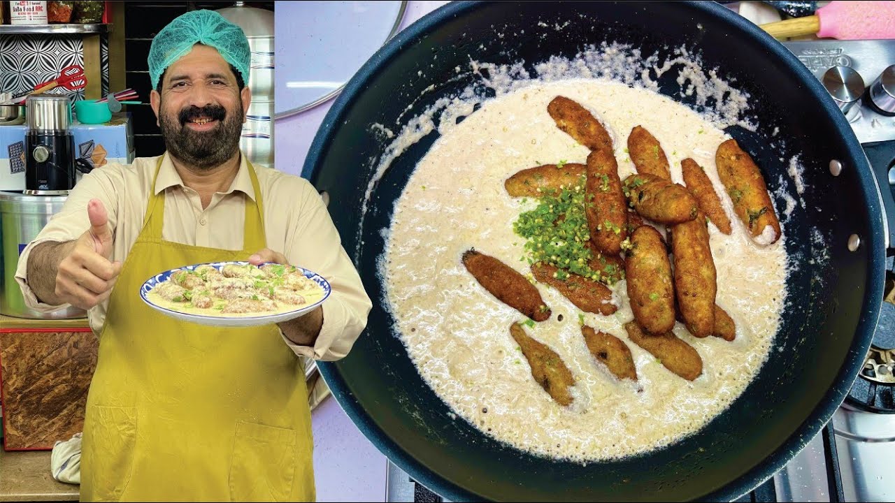 Malai Kabab With Gravy - Kabab Karahi Recipe - ملائی کباب کڑاھی - BaBa Food RRC