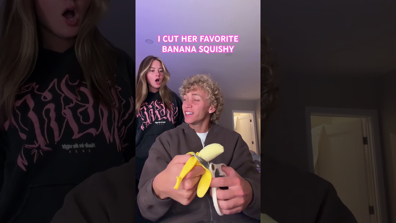 I cut her banana