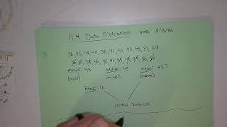 2/13/26 Algebra II Chapter 11.4 Data Distribution Notes