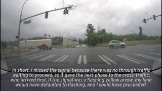 5-section signal vs flashing yellow arrow   Puyallup, WA