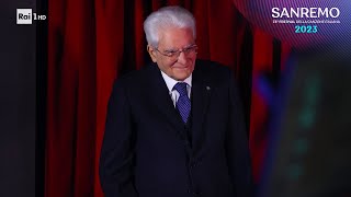 Sanremo 2023 - Il Presidente della Repubblica Sergio Mattarella all'Ariston