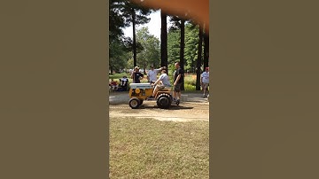 My friend Jeffery pulling on his cub cadet 125