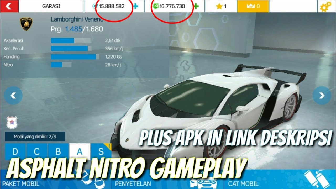 DOWNLOAD GAME ASPHALT NITRO MOD APK WORK 100 DAN GAMEPLAYNYA