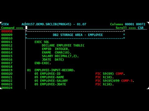 IBM MVS - Editing, compiling and executing a Cobol program - M2