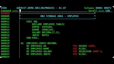IBM MVS - Editing, compiling and executing a Cobol program - M2
