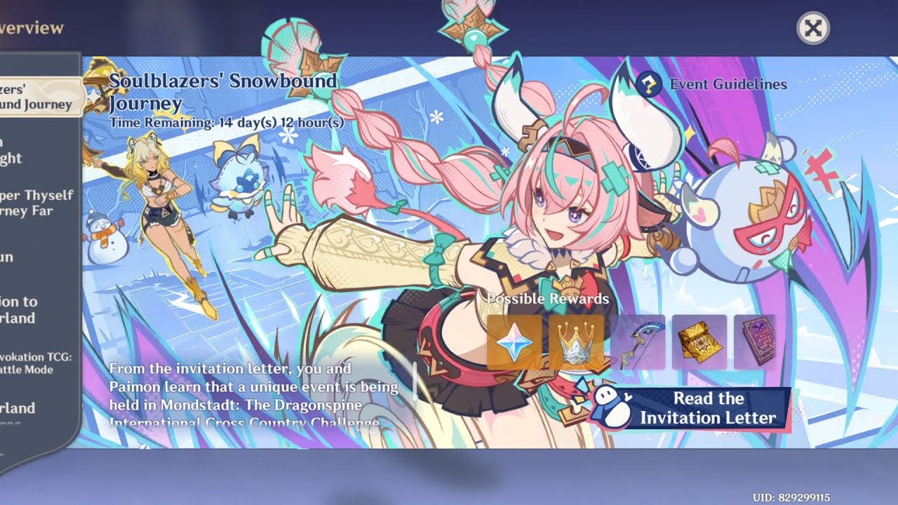 (Genshin Impact) Snowblazer's Snowboard Journey event