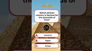 Which African country is famous for the pyramids of Giza | Brain Knowledge Quiz | USA GK Quiz