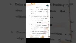 B.Ed sem 4 inclusive school 2024 question paper #teacher #paper #exam #exampreparation #new #viral