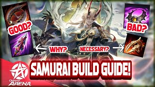 ONMYOJI ARENA ITEM / BUILD GUIDE! (Samurai / Ninja Edition)