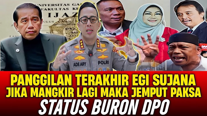EGI SUJANA DIJEMPUT PAKSA JIKA MANGKIR DARI PENYIDIKAN LAGI TERKAIT IJASAH JOKOWI!! ROY SURYO PANIK