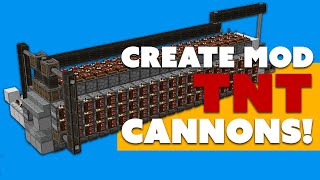 Minecraft Create Mod TNT Cannon Designs! screenshot 1