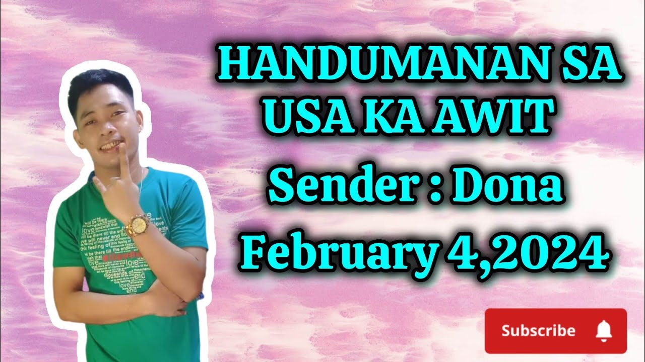 handumanan sa usa ka awit drama 2024 February 4,2024 sender dona