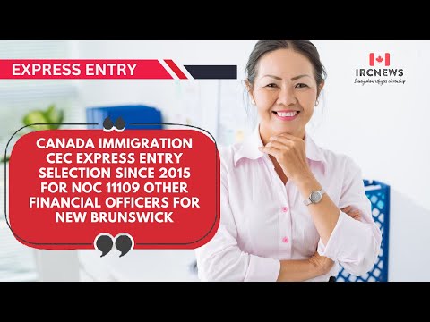CEC Express Entry selection since 2015 for NOC 11109 Other financial officers for New Brunswick