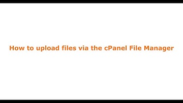 How to upload files via the cPanel File Manager