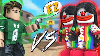 BEATING Toxic Teamers as a NOOB in Roblox MM2!